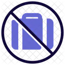 Bag Not Allowed Without Baggage No Suitcase Icon