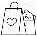 Bag Shopping Heart Love Valentine Icon