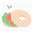 Bagel Slice  Icon