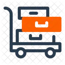 Baggage Cart Building Blueprint Icon