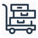 Baggage Cart Building Blueprint Icon