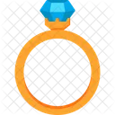 Bague Or Diamant Icône