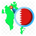 Bahrain Asia Map Icon