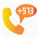 Bahrain Country Code Phone Icon