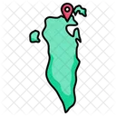 Bahrain map  Icon