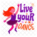 Bailando Feliz Disfrutando Icono