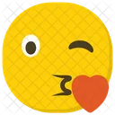 Embrasser Emoji Embrasser Le Visage Emoji Icône