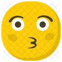 Embrasser Emoji Embrasser Le Visage Emoji Icône