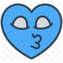 Coeur Emoji Visage Icône