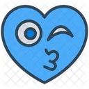 Coeur Emoji Visage Icône