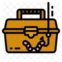 Bait Tackle Box Worms Hook Icon