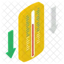 Descenso De Temperatura Baja Temperatura Caida De Temperatura Icono