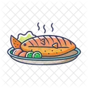 Baked salmon  Icon