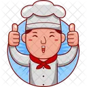 Baker Cartoon Chef Icon