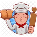 Baker Cartoon Chef Icon