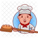 Baker Cartoon Chef Icon