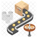 Bakery Food Production Cheesecake Production Icon