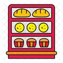 Bakery Display Glass Icon