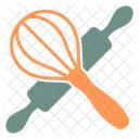 Baking Tools Whisk Rolling Pin Icon