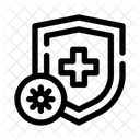 Bakterien Mit Kreuz Antibiotika Infektion Symbol