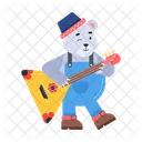 Balalaika Musical Bear Playing Balalaika Icon