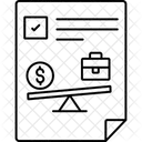 Rapport de balance  Icône