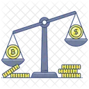 Comparacion De Dinero Balanza De Pagos Equilibrio Financiero Icono