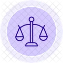 Balance Scale Black Outline Icon Icon