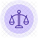 Balance Scale Black Outline Icon Icon
