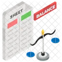 Balance Sheet Financial Research Business Report Icon
