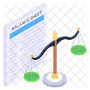 Law Document Legal Document Balance Sheet Icon