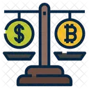 Balance Bitcoin Dollar Icon