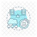 Equilibrio De Carga De Datos Almacenamiento De Datos Equilibrio De Carga De Computadora Icono