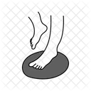 Black Monochrome Foot Balancing Illustration Balancing Balance Icon