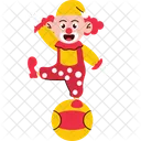 Clown Balancing Circus Icon