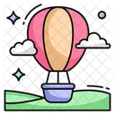 Balao De Ar Quente Balao De Fogo Balao De Aventura Ícone