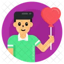 Balão de coração  Ícone