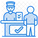 Balcão de informações de voos  Ícone