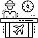 Recepcao Do Aeroporto Mesa De Informacoes Balcao De Passagens Ícone