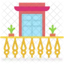 Balcon Ventana Planta Icono