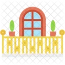 Balcon Casa Ventana Icono