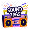 Balises Sonores Musique Radio Graffitis Icône