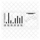 Balkendiagramm Liniendiagramm Dashboard Symbol