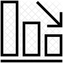 Balkendiagramm Abnahme Verlust Symbol