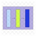 Vergleich der Pfeile im Balkendiagramm  Symbol