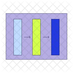 Vergleich der Pfeile im Balkendiagramm  Symbol