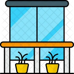 Balkonfenster  Symbol