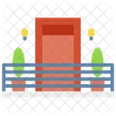 Balkon Fenster Pflanze Symbol
