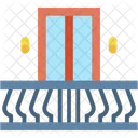 Balkon Fenster Pflanze Symbol