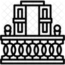 Balkon Fenster Pflanze Symbol